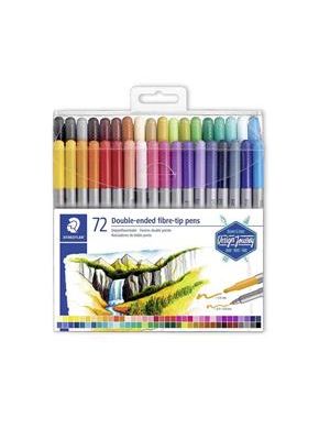 Caneta Staedtler Hidrocor Ponta Dupla 72 Cores - 3200 Tb72 02