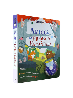 Amigos da Floresta Encantada: Revele Animais Escondidos com Sua Lanterna Mágica!