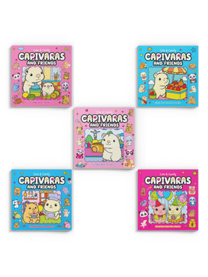 Combo Cute & Comfy Capivaras and Friends Edição 01 - Kit com 5 Livros