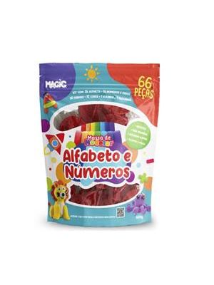 Massa de Modelar Alfabeto e Numeros 66 Pecas