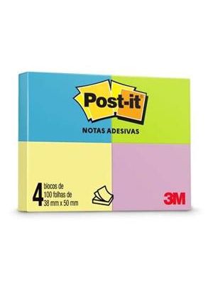 Post-It 653 100Fls Neon 4 Cores