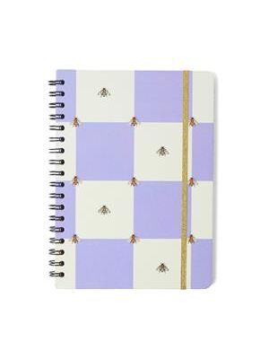 Caderno Espiral Melissa Pautado 17X24 Casa das Abelhas Lilás 80 Fls