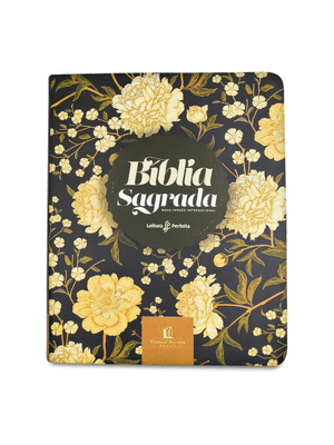 Bíblia Sagrada Nvi, Couro Soft, Flores, Espaço Anotações, Leitura Perfeita