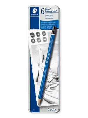 Lapis Pto Staedtler Lumograph Est Metal C/6 - 8B a Hb - 100 G6 - 100 G6 12