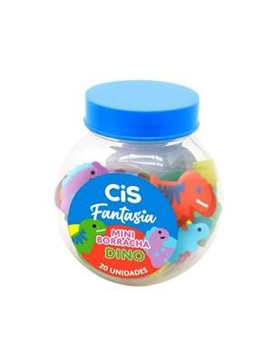 Borracha Fantasia Mini Pote com 20 Dinossauros - 5.7708