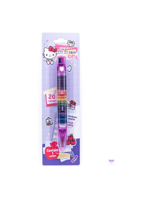 Giz de Cera Caneta Troca Ponta 20 Cores Hello Kitty - 72300