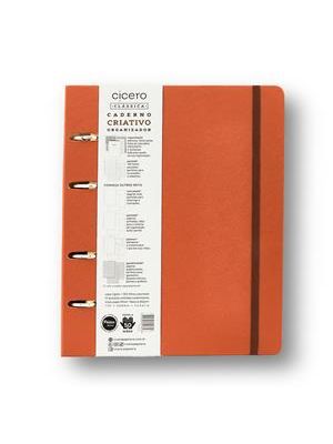 Caderno Criativo Argolado Organizador Clássica Pautado 17X24 Caramelo