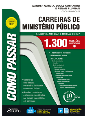 Como Passar em Carreiras de Ministério Público - 1.300 Questões - 1ª Edição