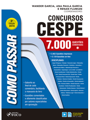 Como Passar em Concursos Cespe - 7.000 Questões Comentadas - 8ª Edição - 2019