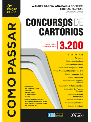 Como Passar em Concursos de Cartório - 3.200 Questões Comentadas - 3ª Ed - 2022