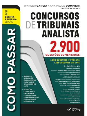 Como Passar em Concursos de Tribunais Analista - 2.900 Questões Comentadas - 11ª Ed - 2024
