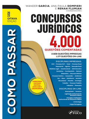 Como Passar em Concursos Jurídicos - 4.000 Questões Comentadas - 8ª Ed - 2023