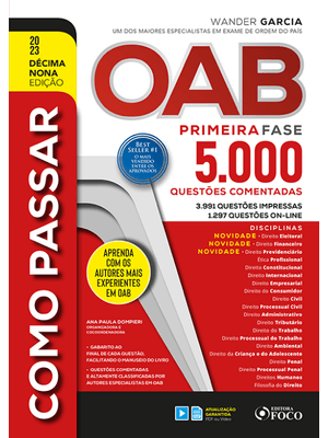 Como Passar na Oab - 1ª Fase - 5.000 Questões Comentadas - 19 ª Ed - 2023