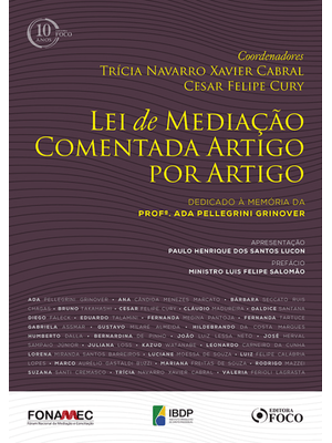 Lei de Mediação Comentada Artigo por Artigo - 1ª Edição -2018