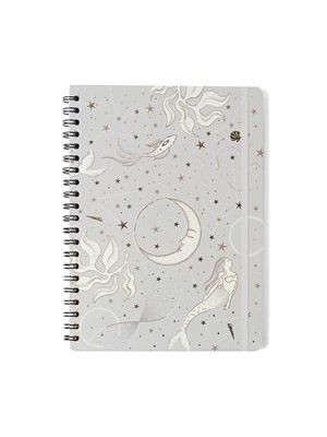 Caderno Espiral Astral Pautado 20X28 Maré Off White 80 Fls