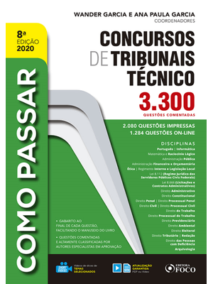 Como Passar em Concursos de Tribunais Técnico-Nível Médio-3.300 Questões Comentadas-8ªed-2020