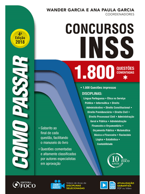 Como Passar em Concursos do Inss - 1.800 Questões Comentadas - 4 ª Edição