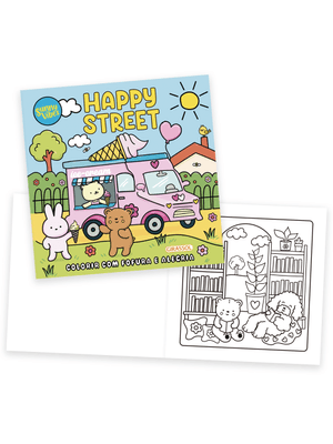 Sunny Vibes: Happy Street - Colorir com Fofura e Alegria - Livro de Colorir