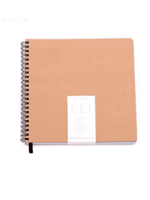 Caderno Kraft sem Pauta - 20X20 Kraft