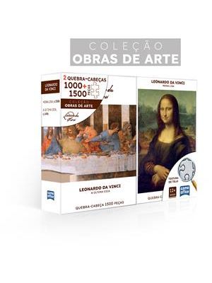 Quebra-Cabeça Combo 1000+1500 Peças Leonardo da Vinci - Monalisa e a Última Ceia