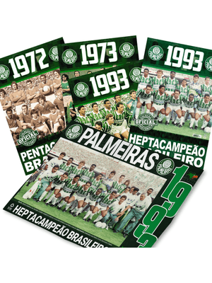 Palmeiras Coleção Oficial Histórica - 4 Pôsteres (Edições 9, 10, 11 e 12)