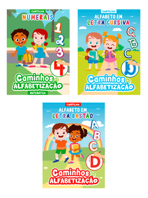 Coleção Caminhos da Alfabetização - Kit com 3 Cartilhas