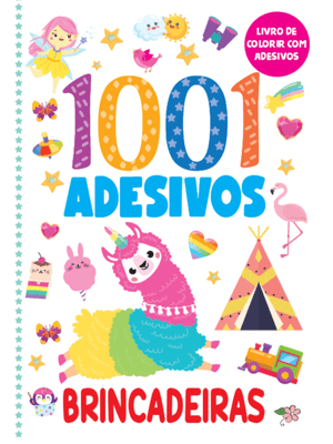 Livro de Colorir com Adesivos - 1001 Adesivos - Brincadeiras