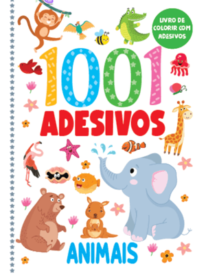 Livro de Colorir com Adesivos - 1001 Adesivos - Animais