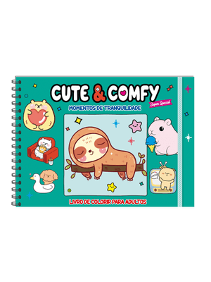 Cute & Comfy Super Special - Livro de Colorir Adulto - Momentos de Tranquilidade - Capa Holográfica