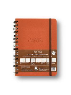 Planner Wire-O Clássica Financeiro A5 Caramelo