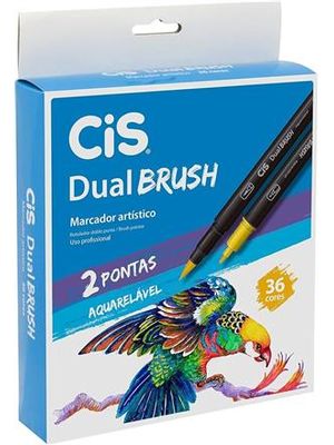 Caneta Marcador Dual Brush Aquarelável 36 Cores - 58.0300
