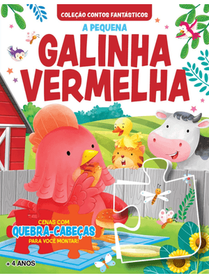 Coleção Contos Fantásticos - a Pequena Galinha Vermelha | Livro Quebra-Cabeça