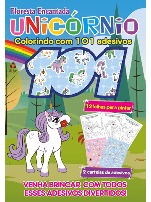 Colorindo com Adesivos - Unicórnios