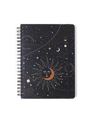 Caderno Espiral Astral Pautado 20X28 Eclipse Preto 160 Fls