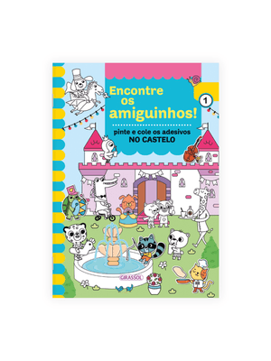 Encontre os Amiguinhos! no Castelo - Pinte e Cole os Adesivos
