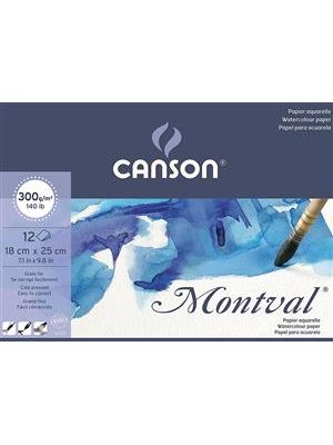 Bloco Canson Montval Aquarela Grao Fino 12Fl 18X25 300G