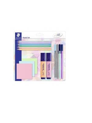 Conjunto Canetas e Lápis de Cor - Linha Pastel 61 Sbk2 Pa