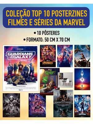Coleção Top 10 Posterzines Filmes e Séries da Marvel