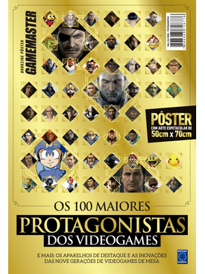 Os 100 Maiores Protagonistas dos Videogames (Versão Lisa, sem Dobras, Enviada em Tubo Protetor) - Su