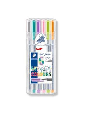 Caneta Staedtler Fineliner Triplus 0.3Mm Pastel C/6 Cores - 334 Sb6cs103