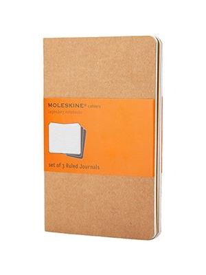 Caderneta Cahier, Kraft, Conjunto com 3 Unidades, Pautado, de Bolso