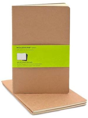 Caderneta Cahier, Kraft, Conjunto com 3 Unidades, sem Pauta, Grande