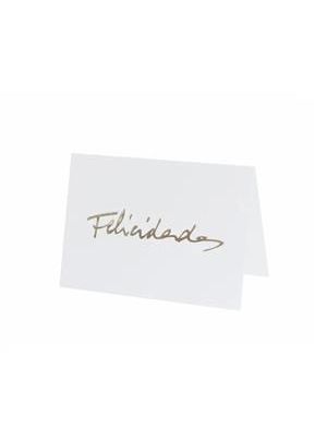 Cartão Fabriano Felicidades - Branco