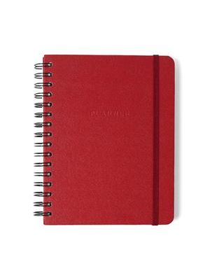 Planner Permanente Wire-O Clássica Semanal Notas A5 Vermelho Quente