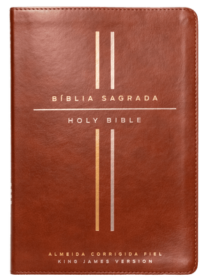 Bíblia Bilíngue, Português/Inglês, Acf/Kjv, Couro-Soft Marrom, Leitura Perfeita: Bíblia King James V
