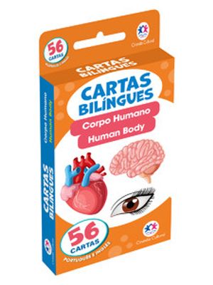 Flash Cards Cartas Bilíngues - Corpo Humano - Human Body