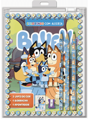 Bluey Colorindo com Alegria