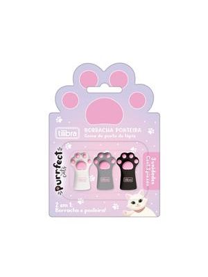 Borracha Ponteira Purrfect Cats Blister C/3