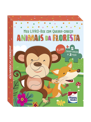 Meu Livro-Box com Quebra-Cabeça: Animais da Floresta