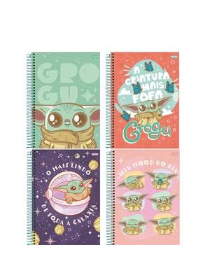 Caderno Espiral Univ Cd 1X1 80Fls Grogu Fsc